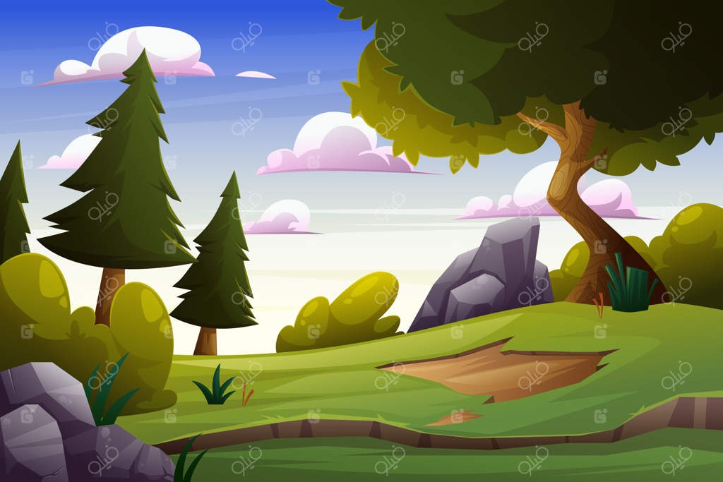 تصویر زمینه منظره جنگل طبیعی برای روز زمین با نمایی از دریاچه