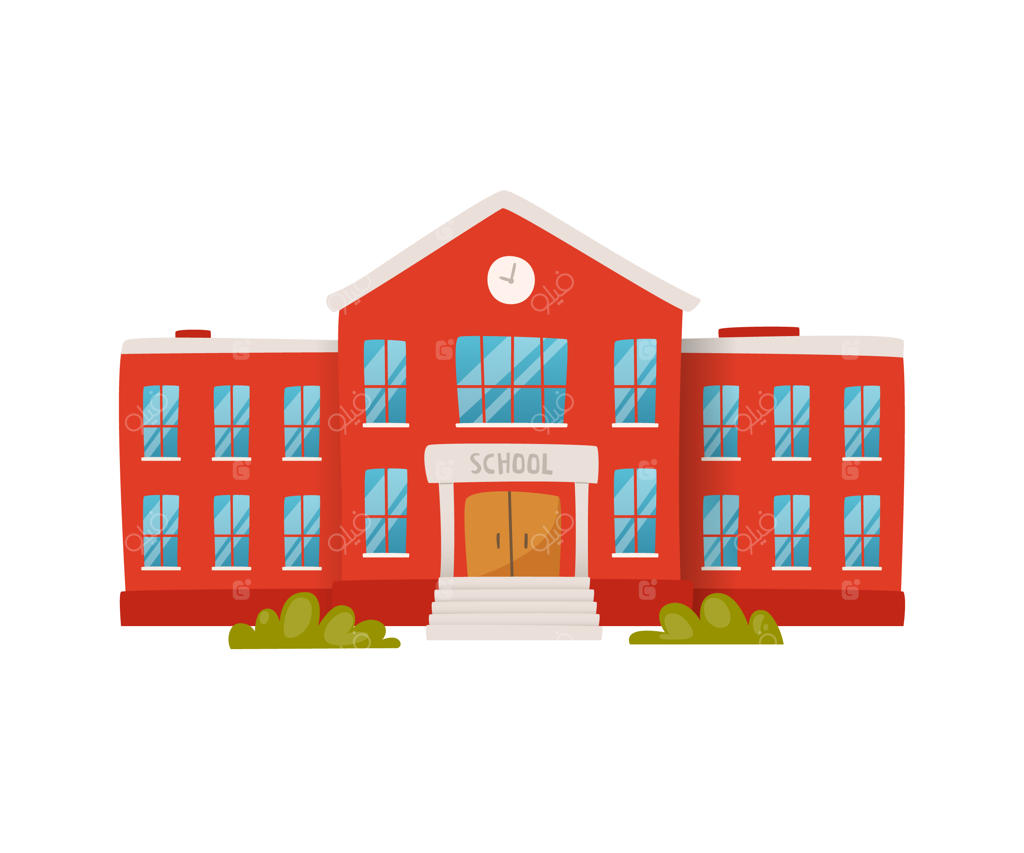نمای کارتونی و بامزه ساختمان مدرسه