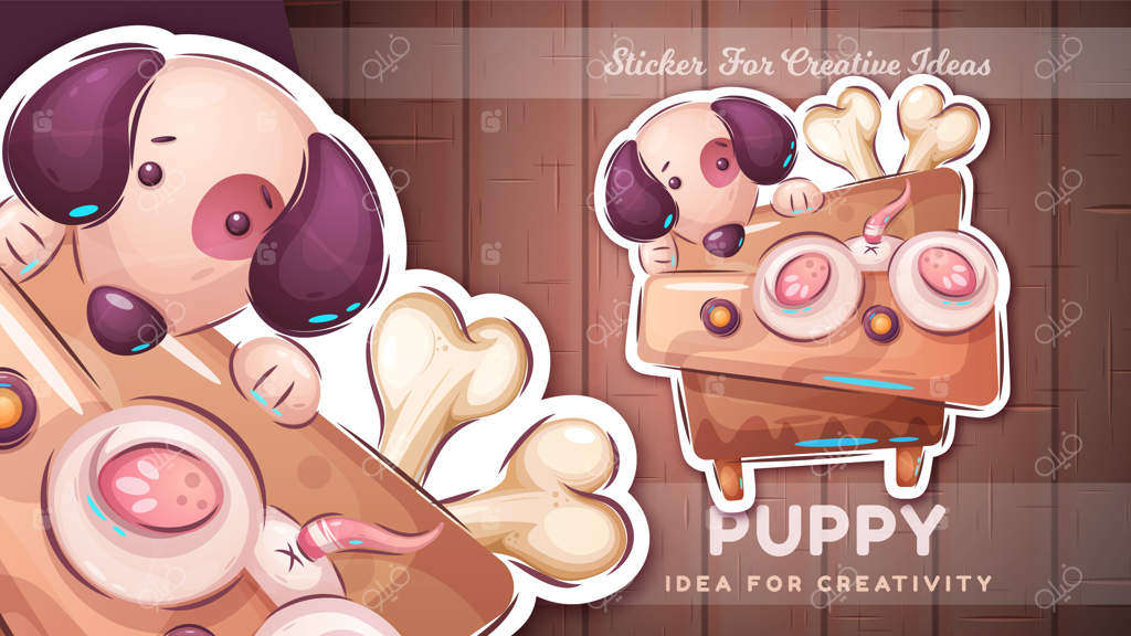 شخصیت کارتونی مار برچسبی و سگ بامزه