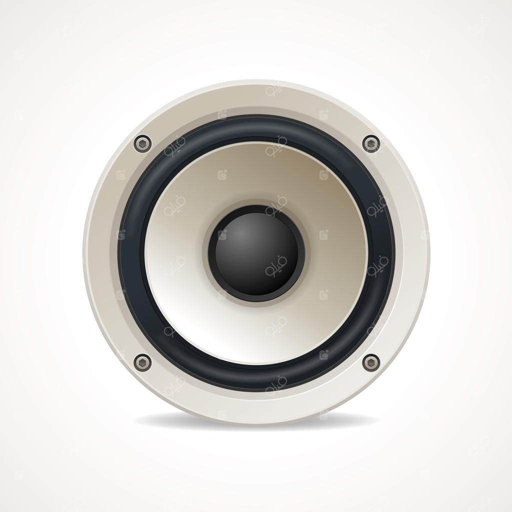 اسپیکر صوتی سفید قدیمی با صدای عالی