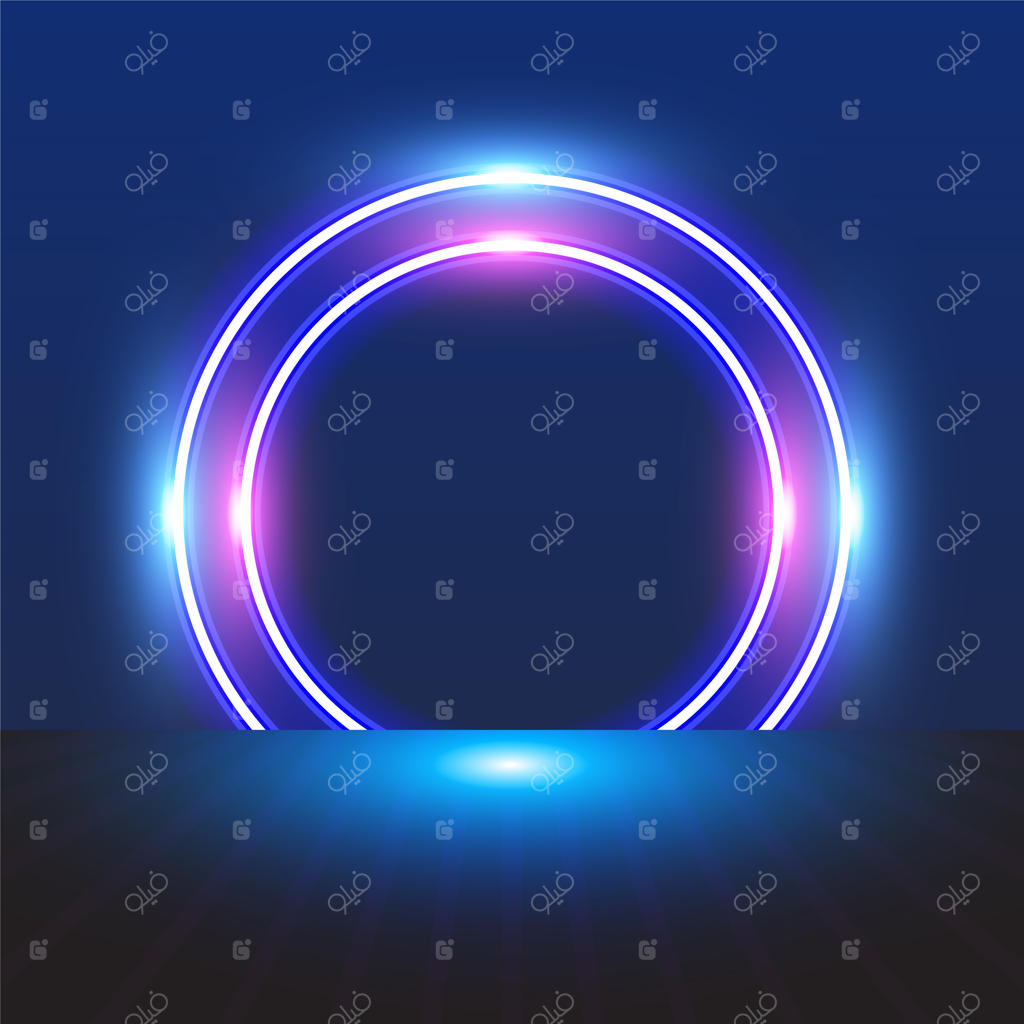 قالب بنر نور آبی