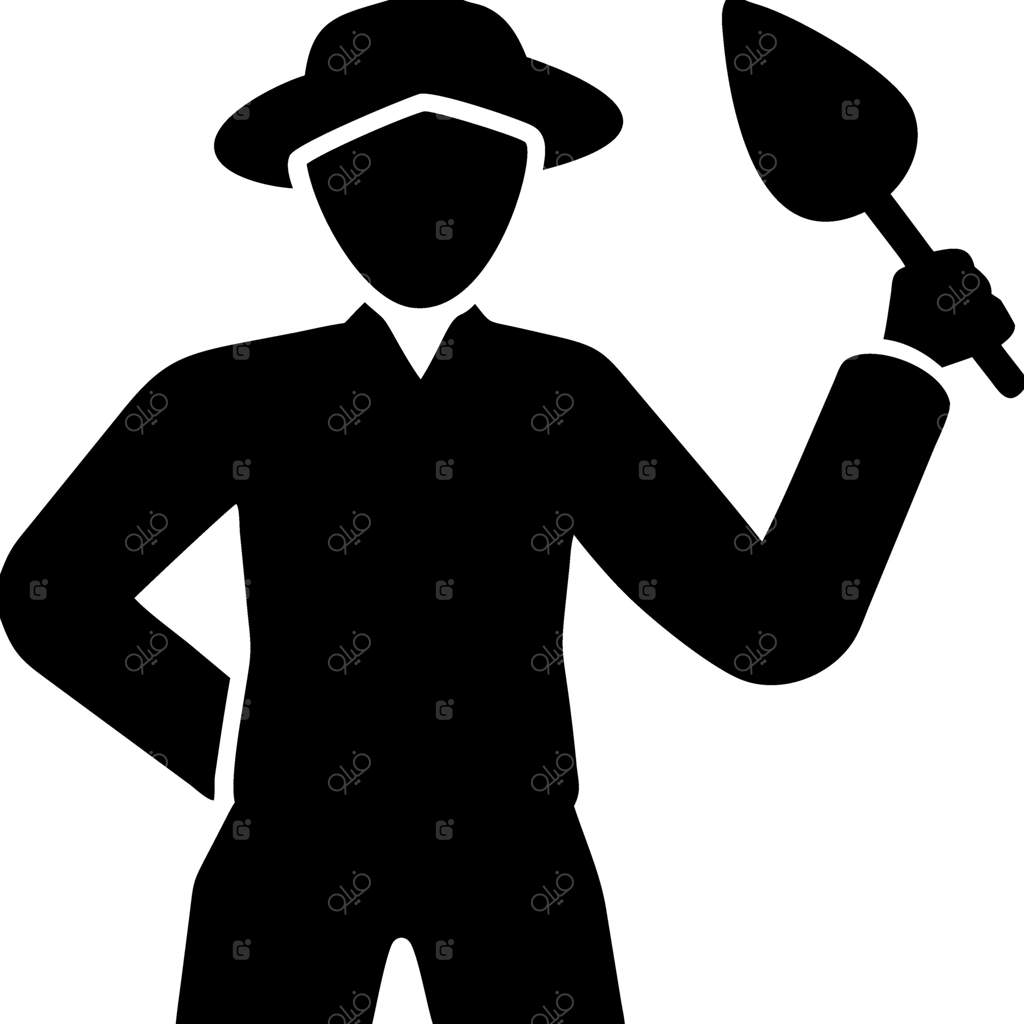 تصویرسازی کشاورز دست به بیل برای کشاورزی و باغبانی - برداری حرفه‌ای