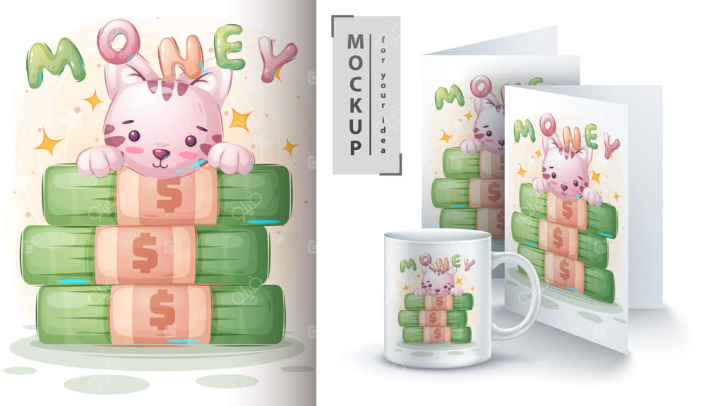 پوستر و محصولات تجاری گربه پولی