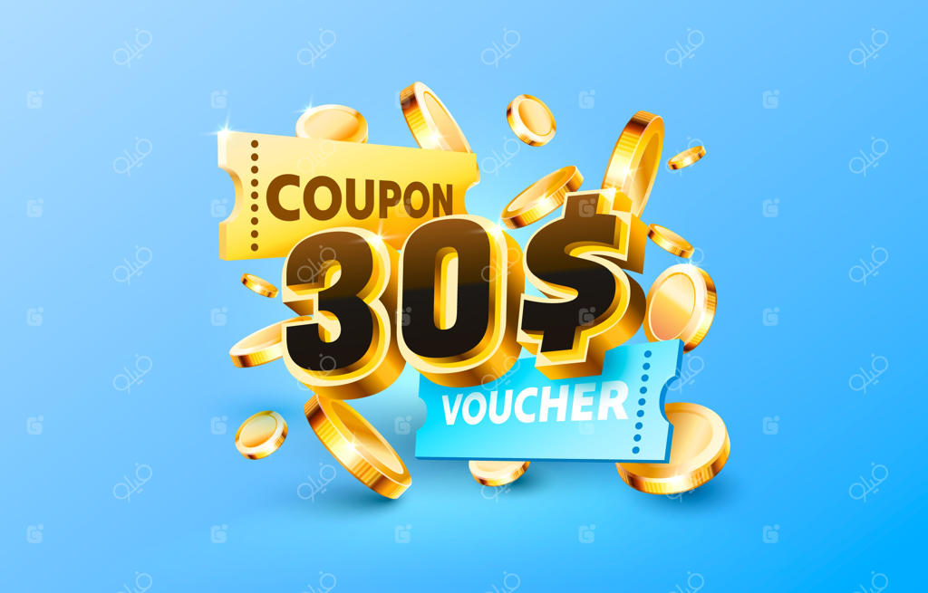 بنر تخفیف ویژه: کوپن هدیه ۳۰ دلاری نقدی و بازگشت وجه