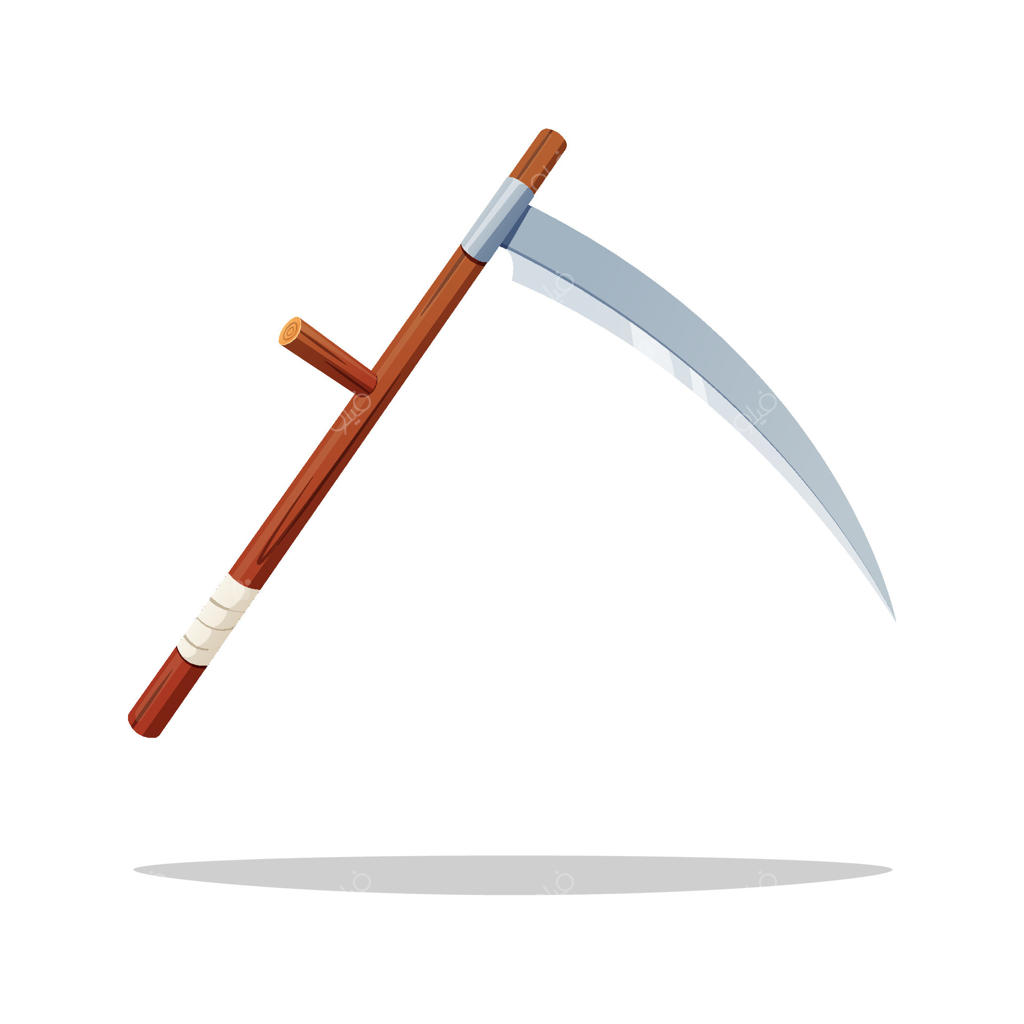 تصویرسازی سنتی داس برای برداشت محصول - وکتور حرفه‌ای