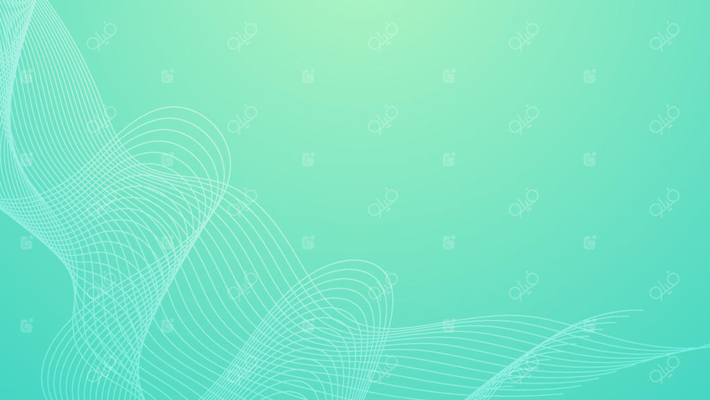 خطوط منحنی نرم و انتزاعی بر روی پس‌زمینه سبز گرادیانت روشن