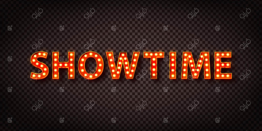 متن نمایشی نوستالژیک با چراغ‌های الکتریکی در سبک واقعی و کلاسیک