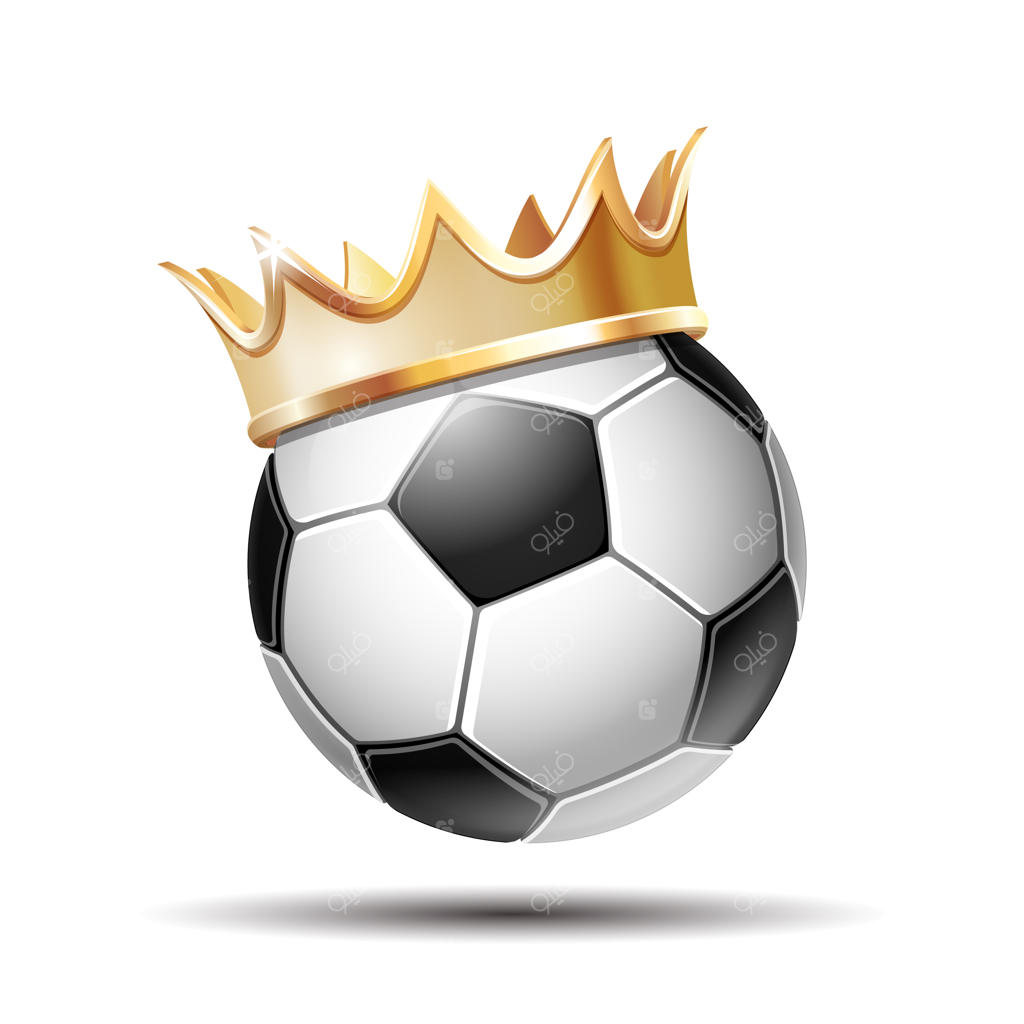 توپ فوتبال با تاج سلطنتی طلایی