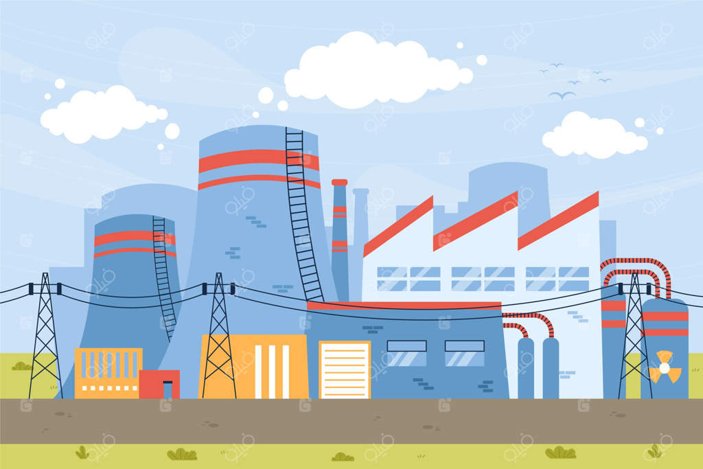 تصویرسازی دستی از نیروگاه