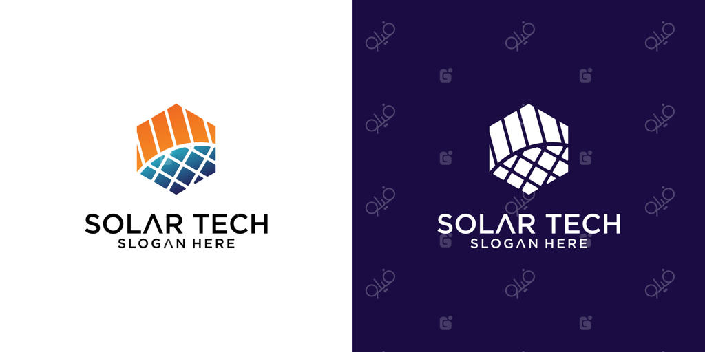 طراحی لوگوی خلاقانه برای فناوری خورشیدی با سبک مدرن و ممتاز