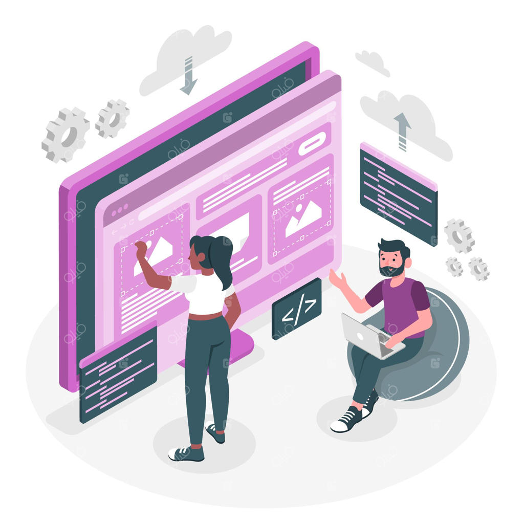 تصویرسازی مفهوم سازنده وب‌سایت