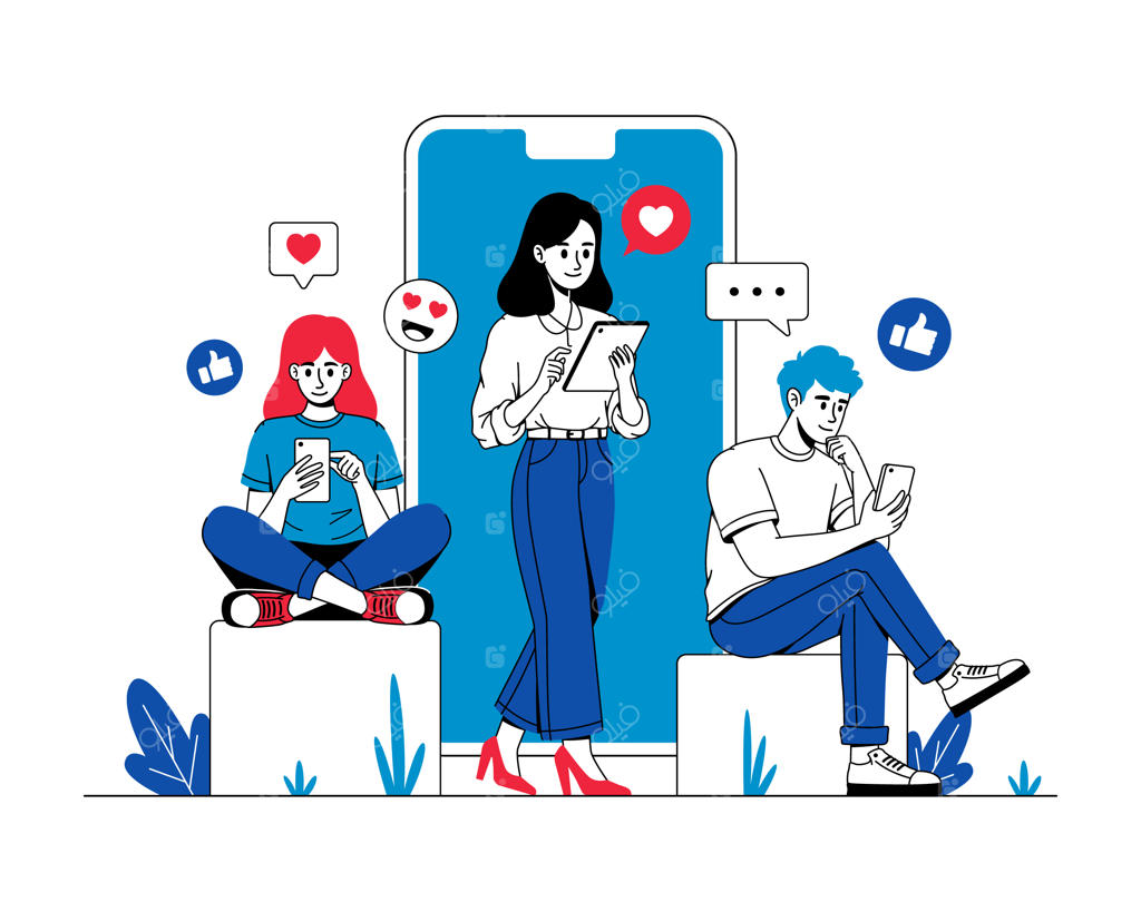 استفاده جوانان از گجت‌ها در شبکه‌های اجتماعی