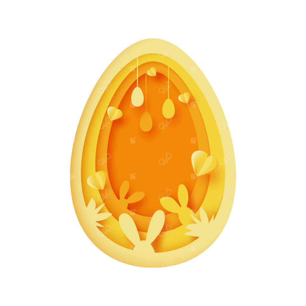 پس‌زمینه‌ای برای عید پاککاغذ هنری تخم‌مرغ‌های عید پاک و خرگوش در قالب تخم‌مرغتصویرسازی برداری