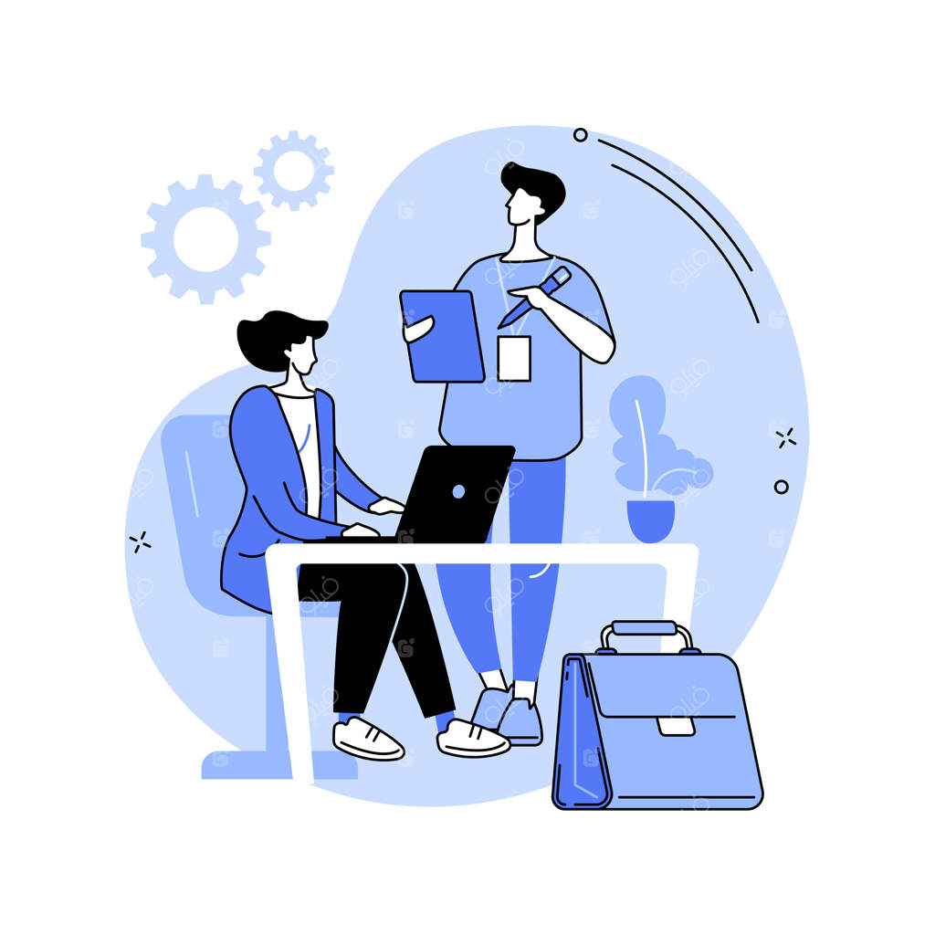 تصویر برداری مفهومی از دوره کارآموزی