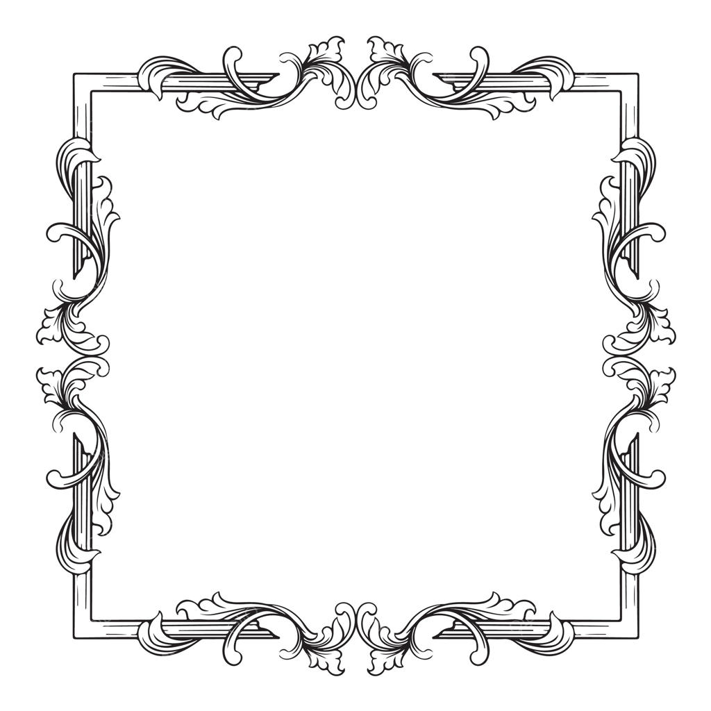 قاب تزئینی قدیمی باروک با نقش گل و حکاکی هنری