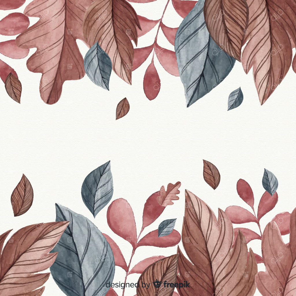 پس‌زمینه تزئینی پاییزی به سبک آبرنگ