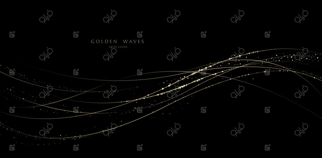 زمینه براق، نور طلایی ستاره‌باران لوکس