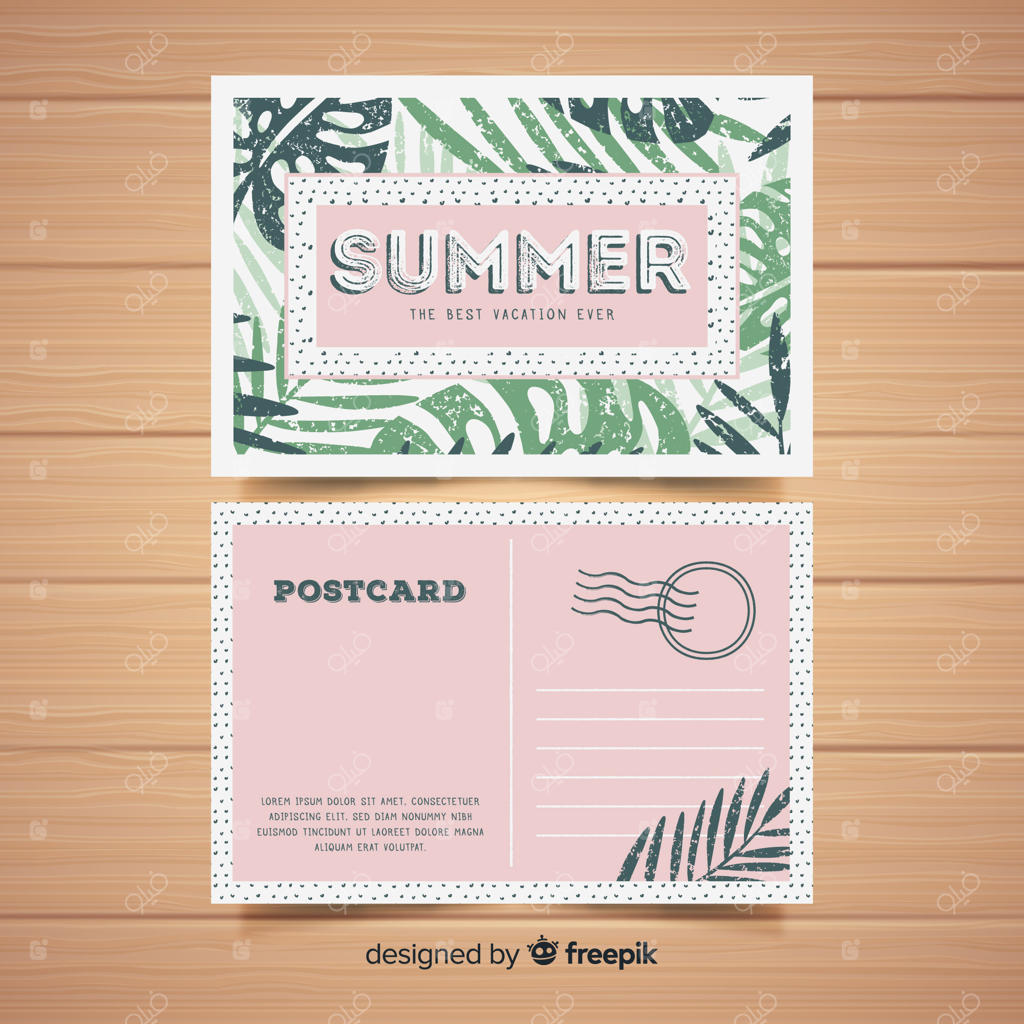 کارت پستال ساده تعطیلات تابستانی