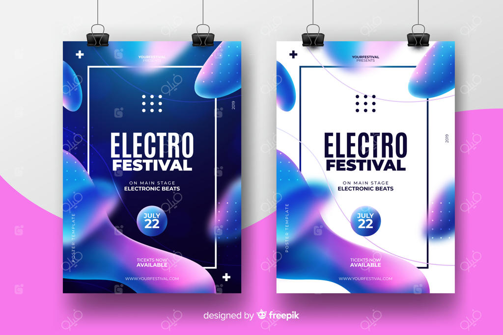 قالب پوستر جشنواره موسیقی انتزاعی