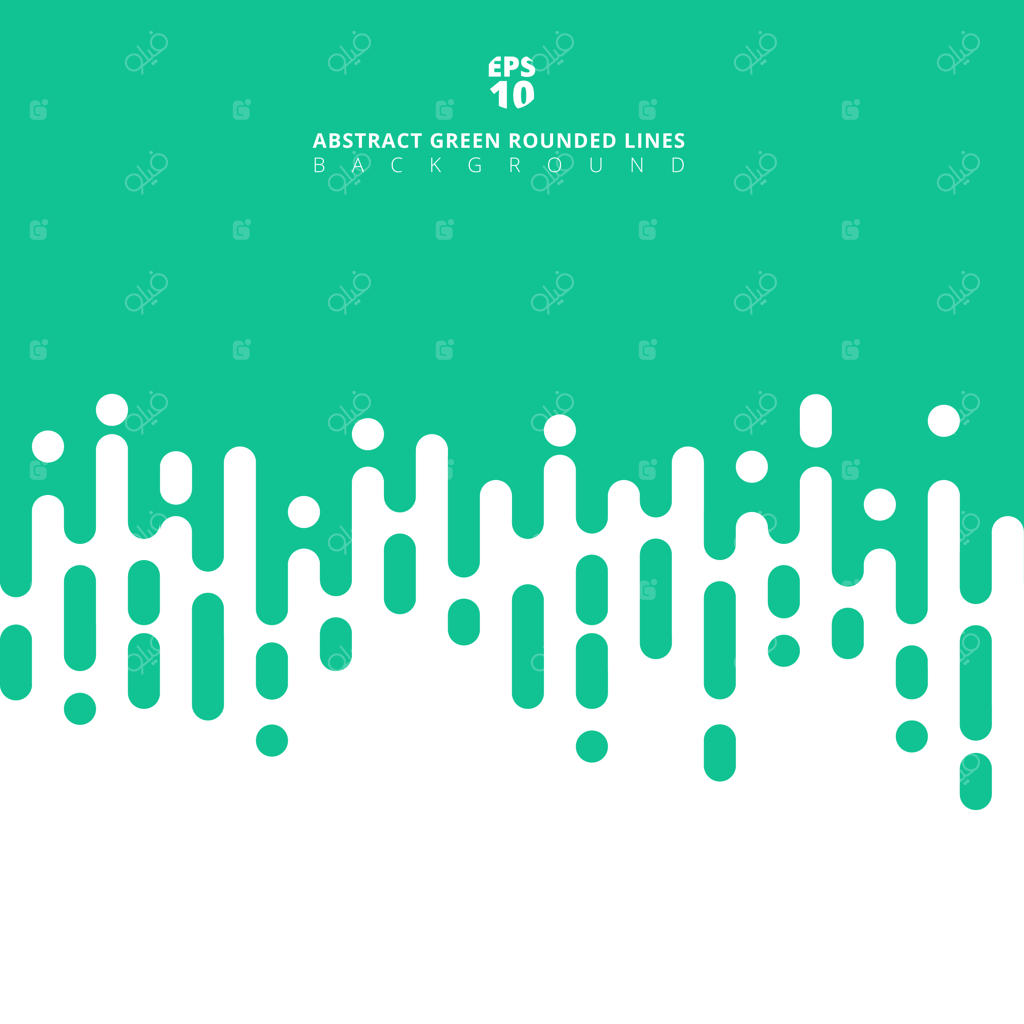 پس‌زمینه‌ی انتقالی خطوط هندسی گرد با رنگ‌های سبز ملایم و نیم‌تنه.