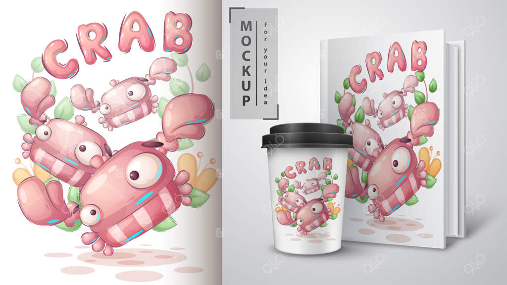 شخصیت کارتونی خرچنگ بامزه و دیوانه