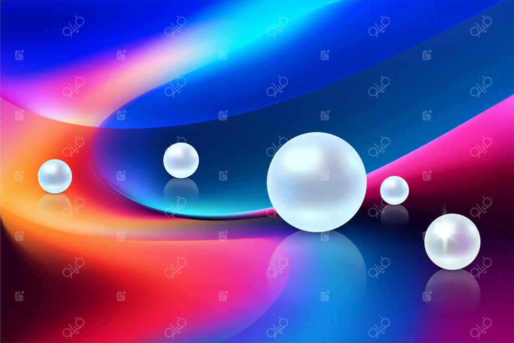 پس‌زمینه انتزاعی با مرواریدها