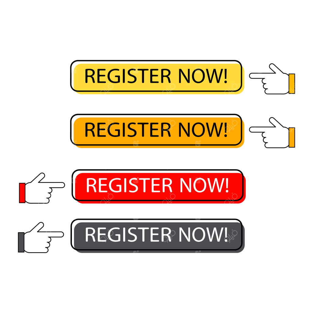 مجموعه قالب طراحی حباب گفت‌وگو، آیکون، برچسب، استیکر، لوگو، نشان و بنر با عنوان «همین حالا ثبت نام کنید»