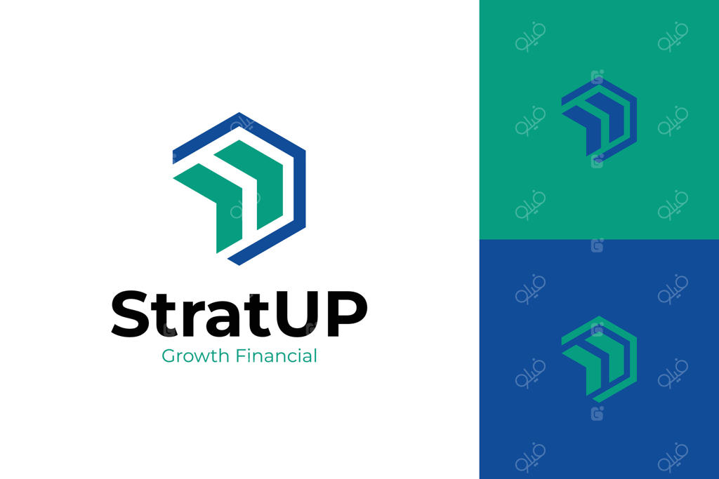 نماد لوگوی متحرک: لوگوی مالی با طرح رشد پیکان برای سرمایه‌گذاری، بازاریابی، مالی و الگوی لوگوی لجستیک