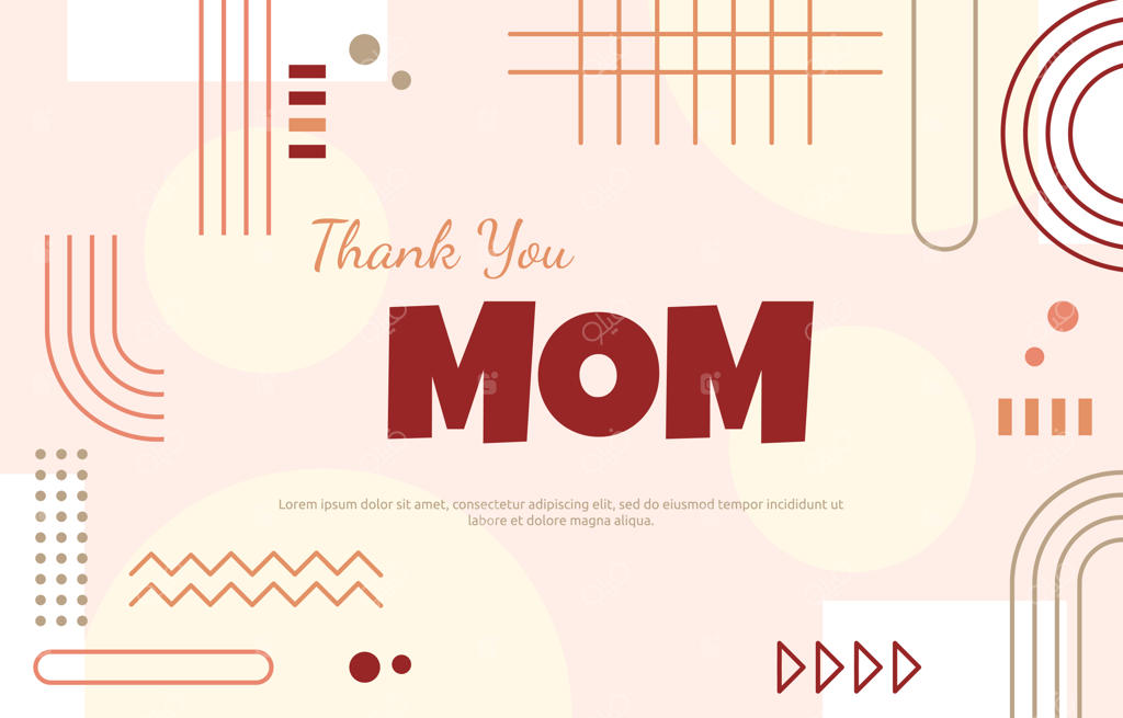 کارت هدیه روز مادر ممنون مامان به سبک انتزاعی ممفیس