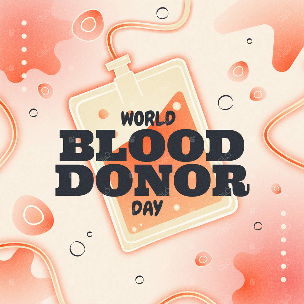 قالب لوگوی روز بین‌المللی موج‌سواری - تصویرسازی روز جهانی اهدای خون