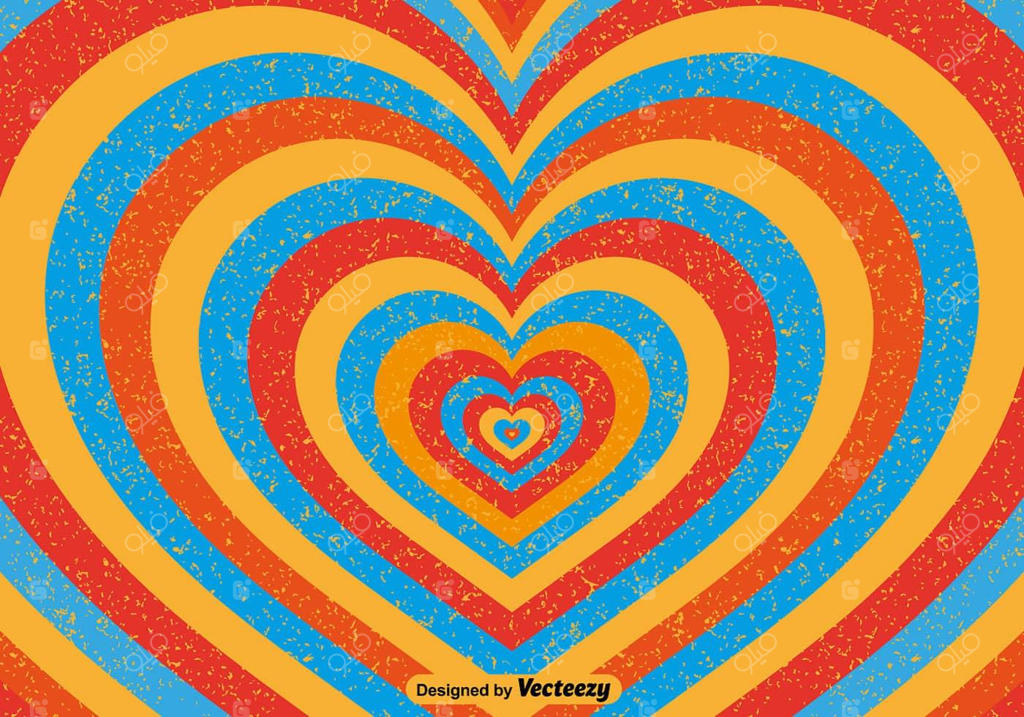 پس‌زمینه قلب رترو با طرح فرسوده وکتور