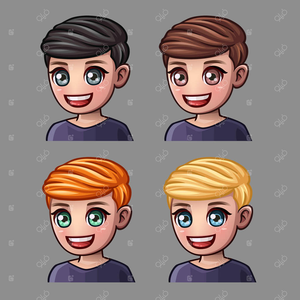 آیکون‌های احساسی مرد خندان برای شبکه‌های اجتماعی و استیکرها