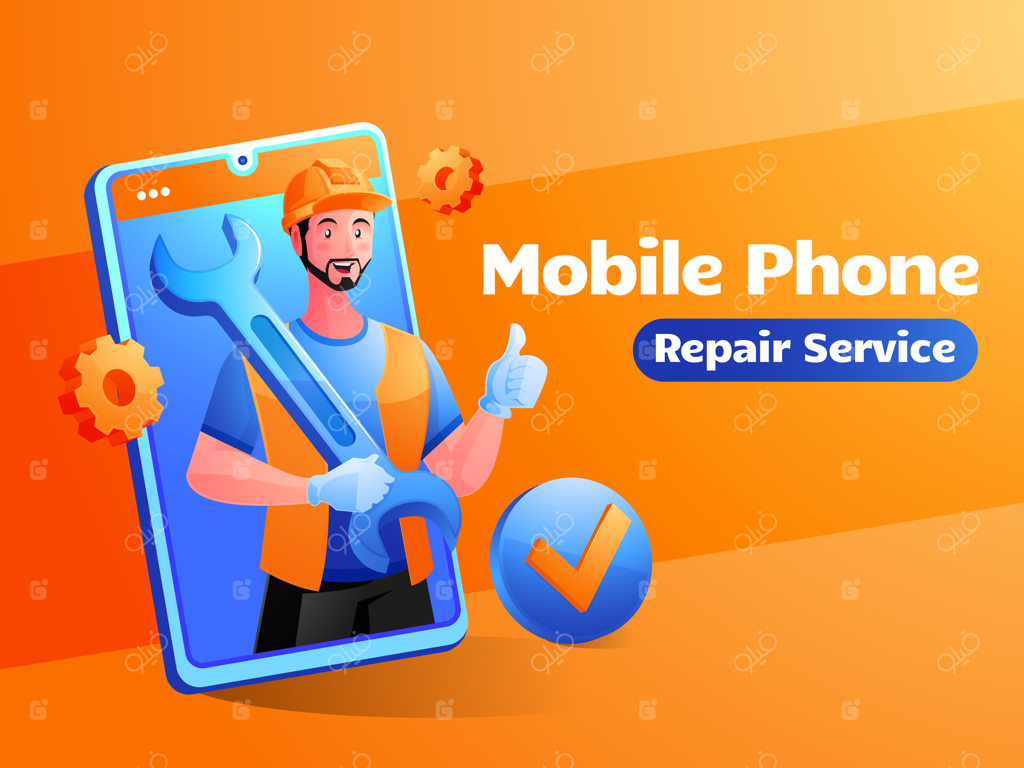 تصویرسازی خدمات تعمیر موبایل