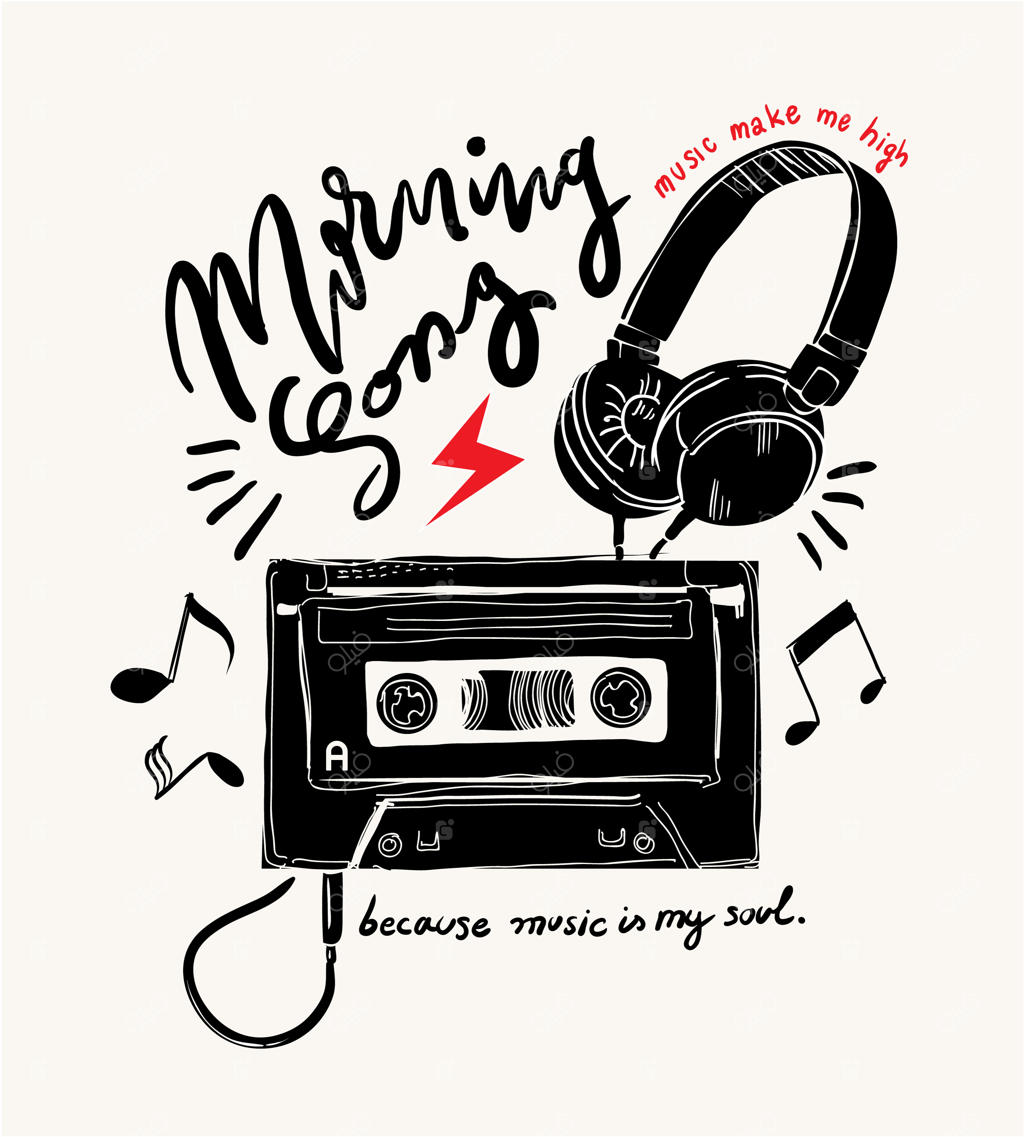 تایپوگرافی شعار با نوار کاست