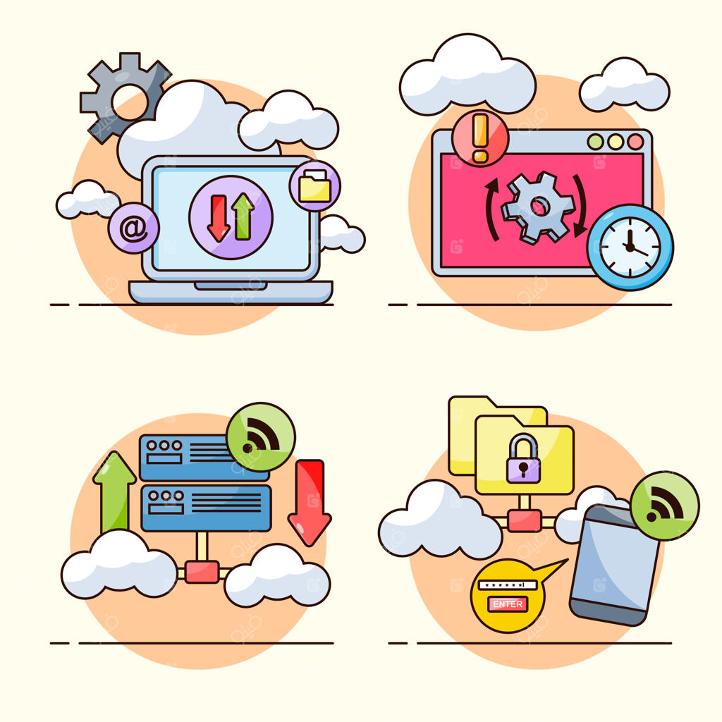 تصویرسازی مفهوم امنیت داده‌های جهانی و شخصی در فضای آنلاین و سایبری