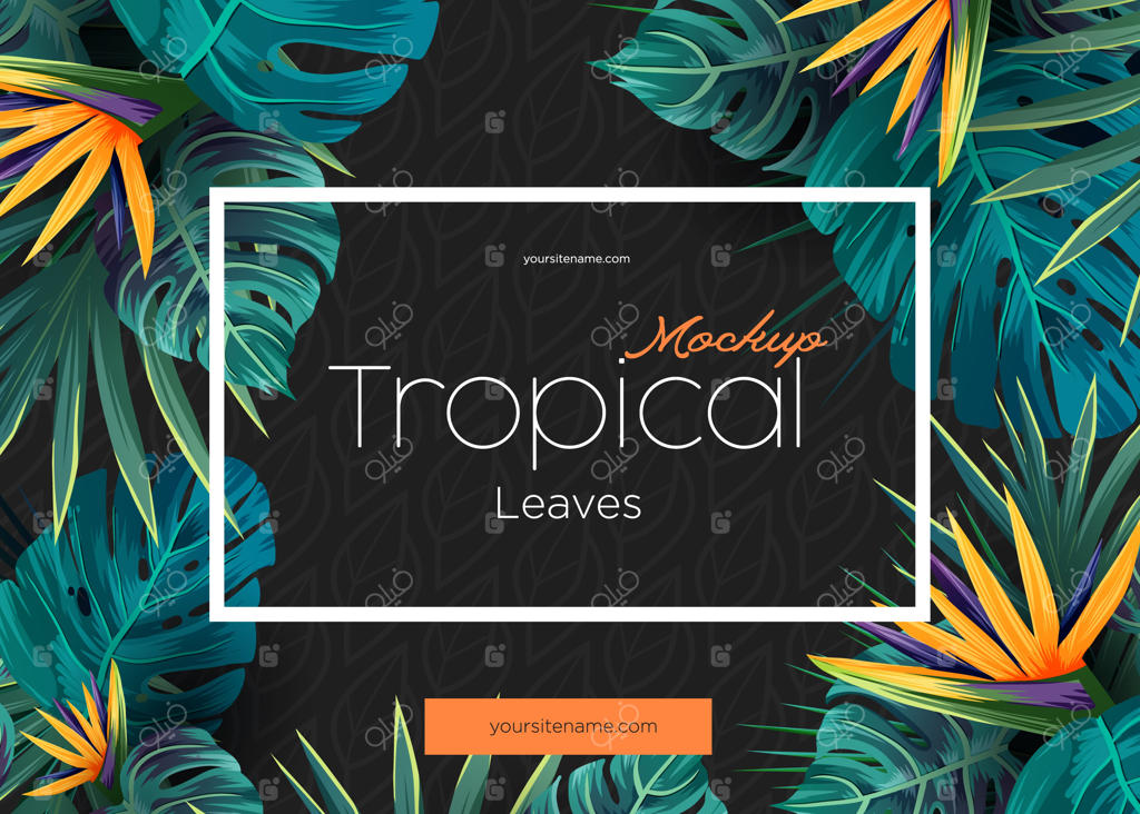پس‌زمینه‌ گرمسیری با گیاهان جنگلی: طرحی جذاب از برگ‌های استوایی