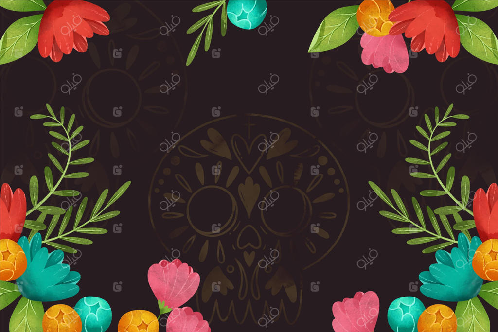 زمینه آبرنگی برای روز مردگان