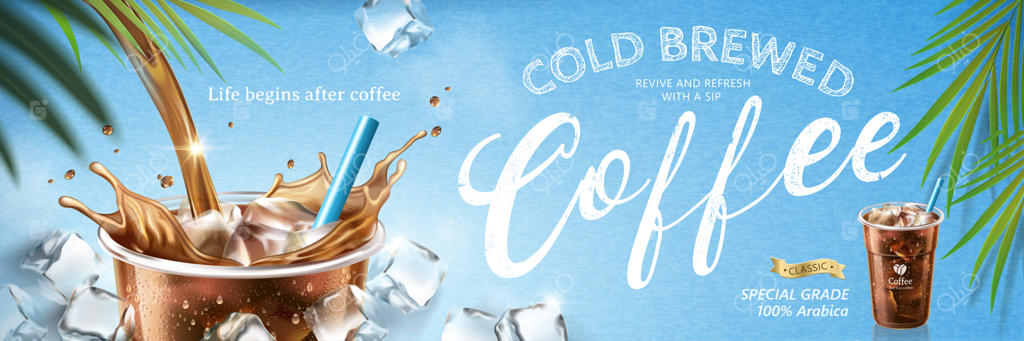 بنر قهوه دم‌سرد
