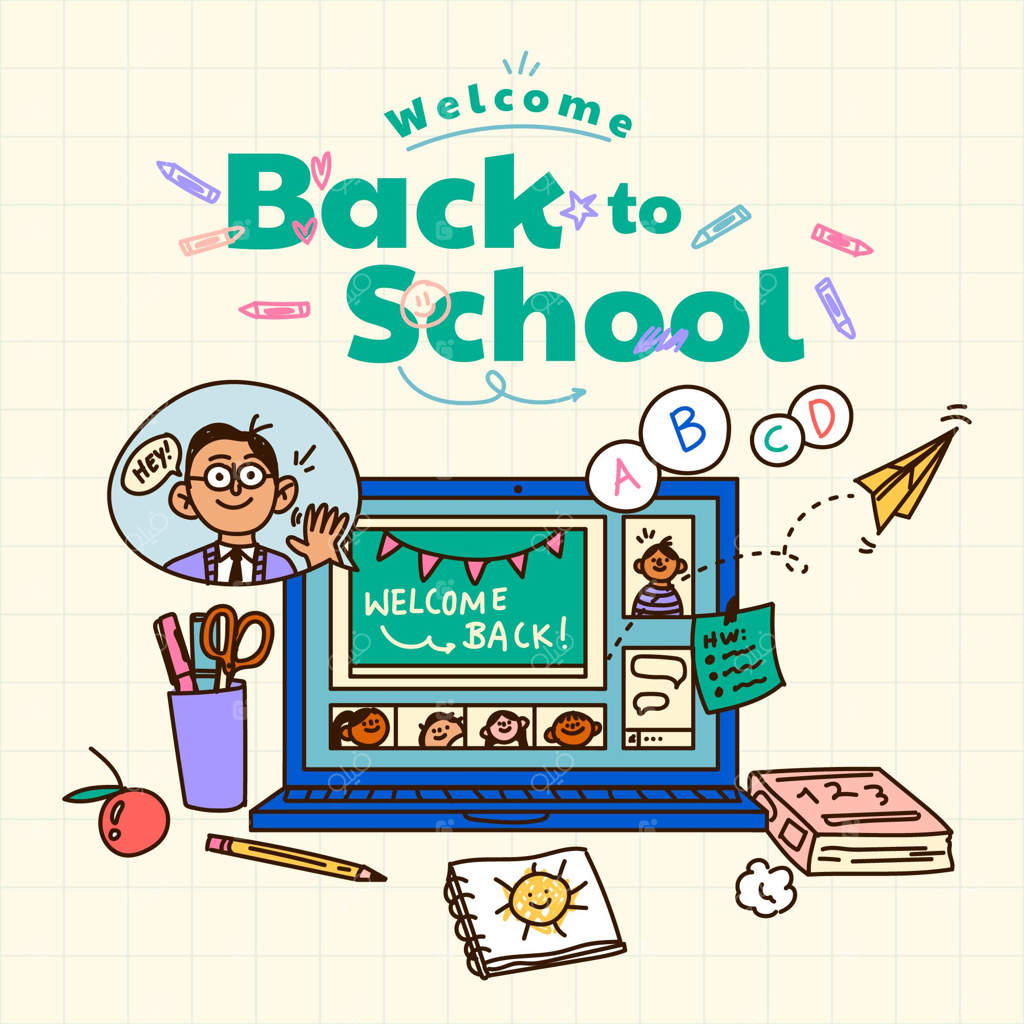 پس‌زمینه کارتونی بازگشت به مدرسه