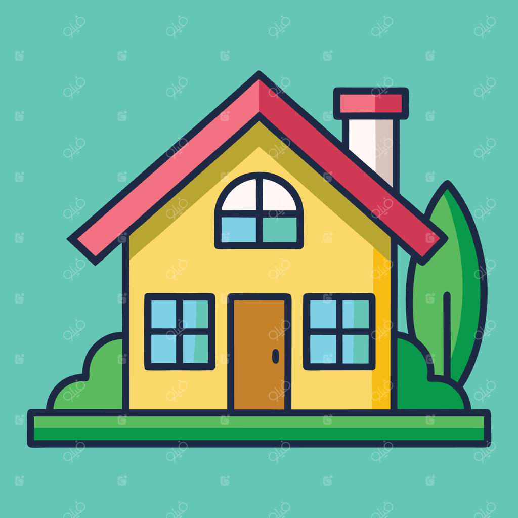 نمادهای خانه‌های حومه شهری سنتی با حصارهای چوبی و باغچه‌ها