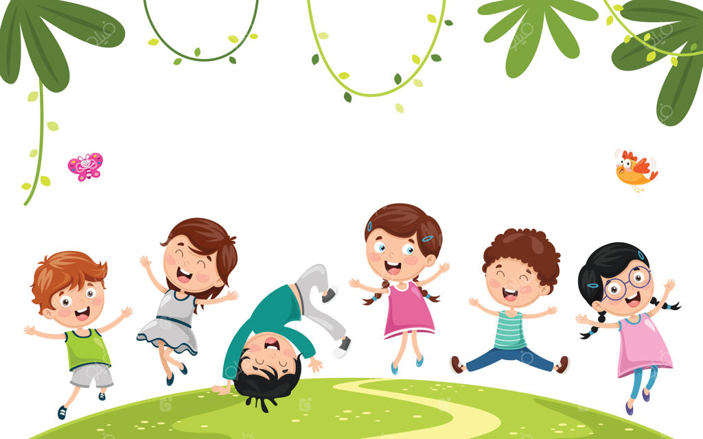 تصویرسازی کودک در حال بازی