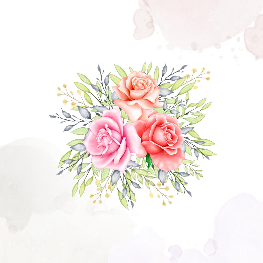 مجموعه قاب دسته گل آبرنگی