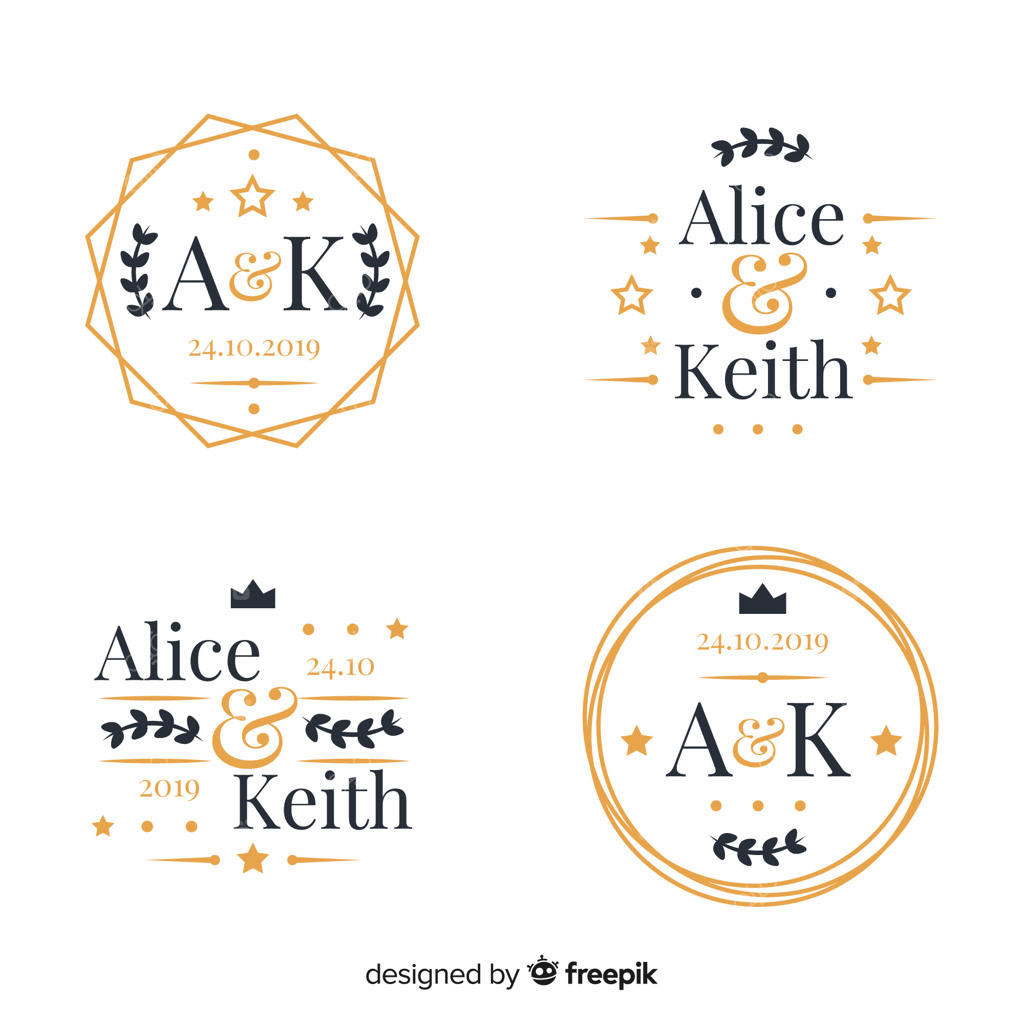 مجموعه لوگوهای مونوگرام عروسی