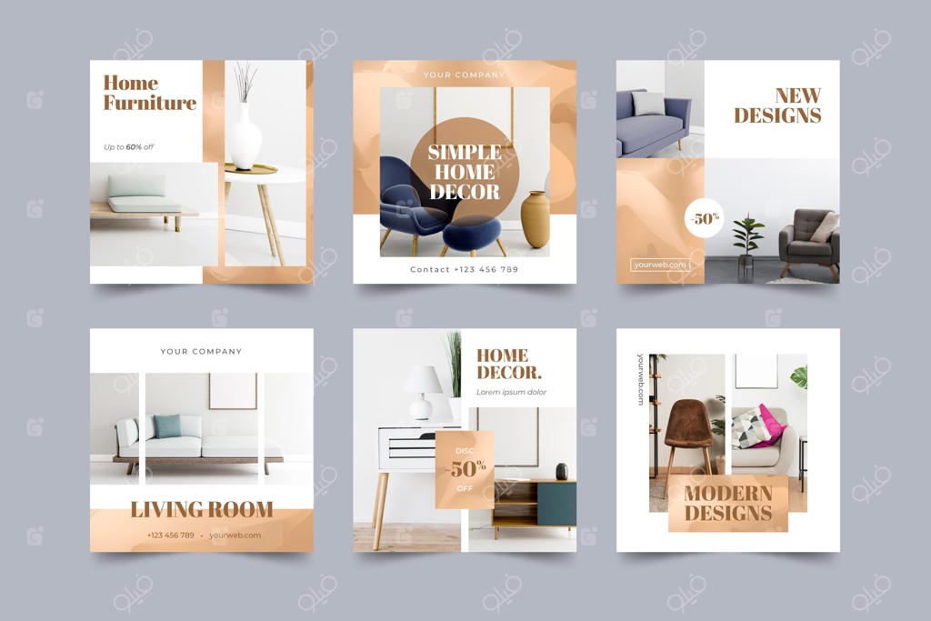 مجموعه پست اینستاگرام برای فروش مبلمان