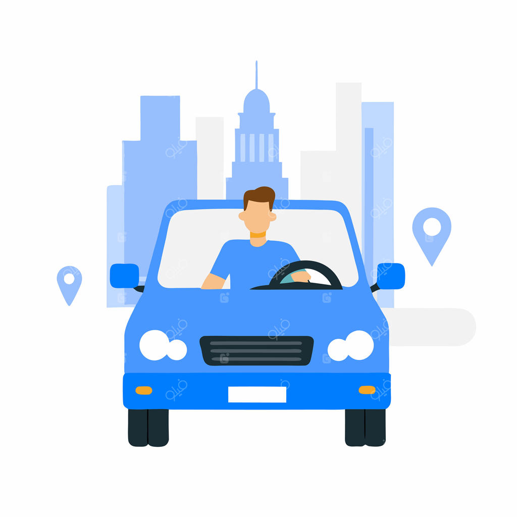 تصویرسازی مفهومی راننده در شهر آینده با خودروی خودران