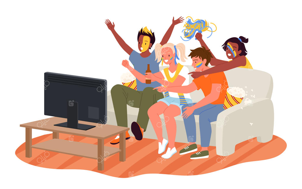 شخصیت‌های عاشق در حال بغل کردن، لبخند زدن، آشپزی و خوابیدن در اتاق خواب روی زمینه سفید