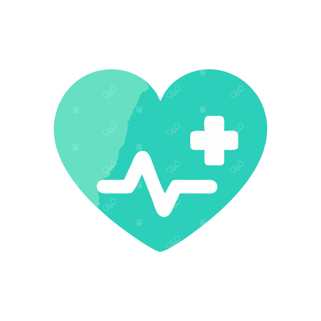 تصویرسازی وکتور زیبای آیکون قلب پزشکی و سلامت