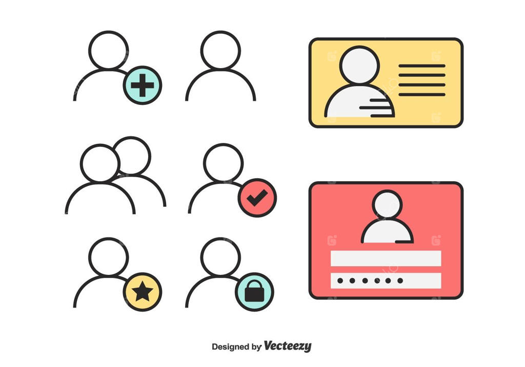 آیکون‌های برداری حساب کاربری