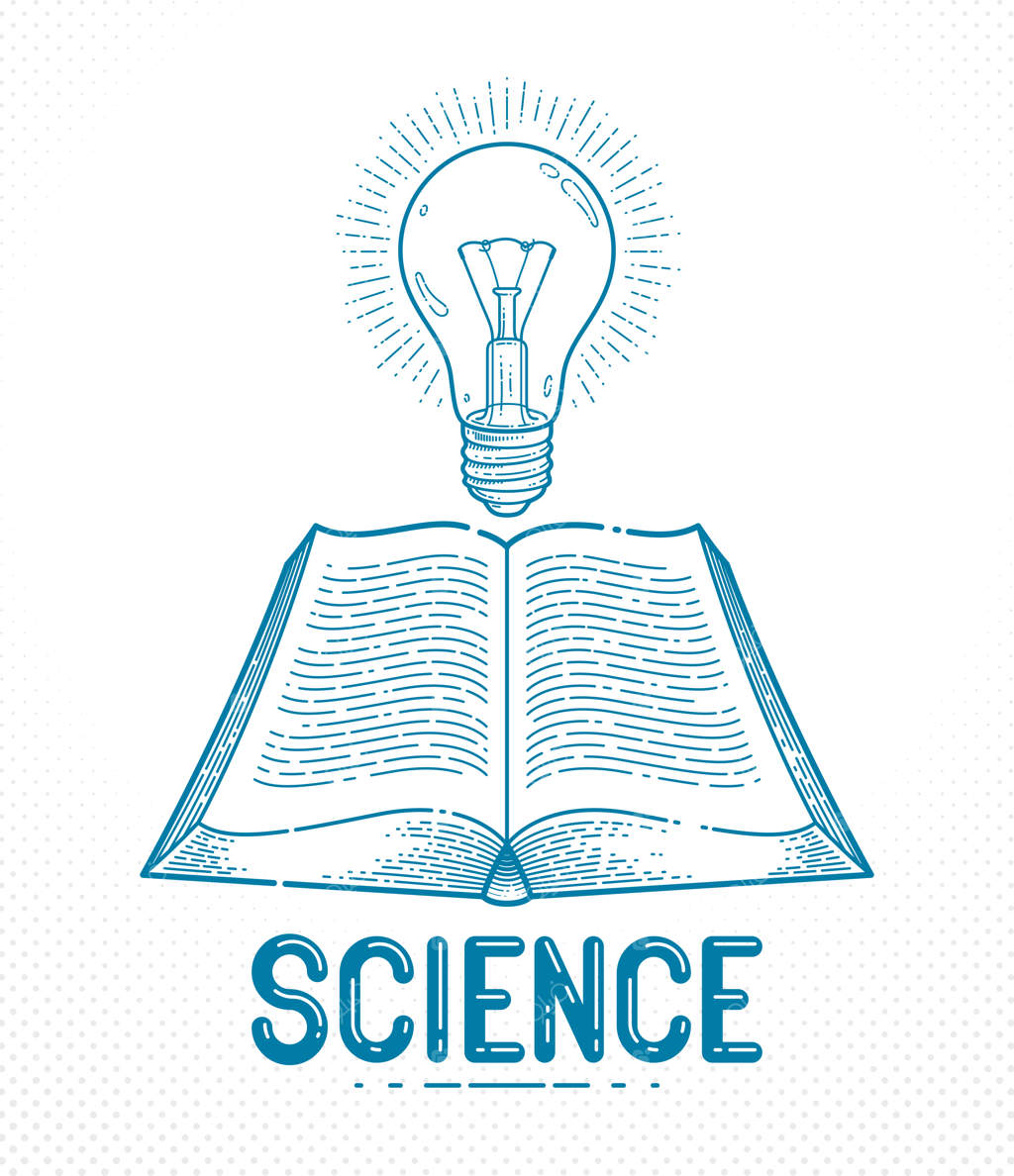 کتاب قدیمی باز با طرح لامپ ایده، عنصر طراحی گرافیک برای علم و ادبیات آموزشی، لوگو یا آیکون یا نشان به سبک کلاسیک و مدرن.