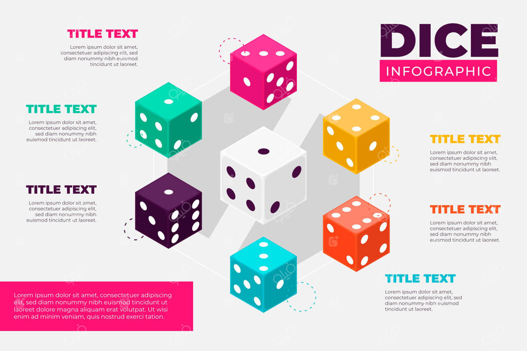 قالب اینفوگرافیک تاس